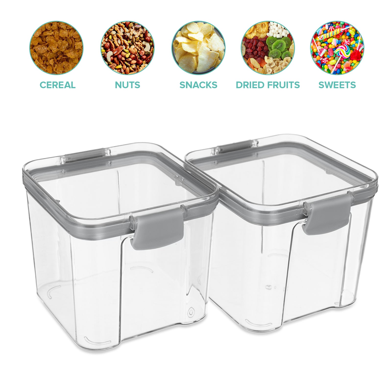 Airtight Pantry Medium Containers - Set Of 2