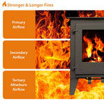 5kw Steel Wood Burning Stove Multi-fuel Fireplace St001 Defra Approved