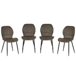 San Diego Marble Top Dining Table With Jaydn Leather Chairs | Grey