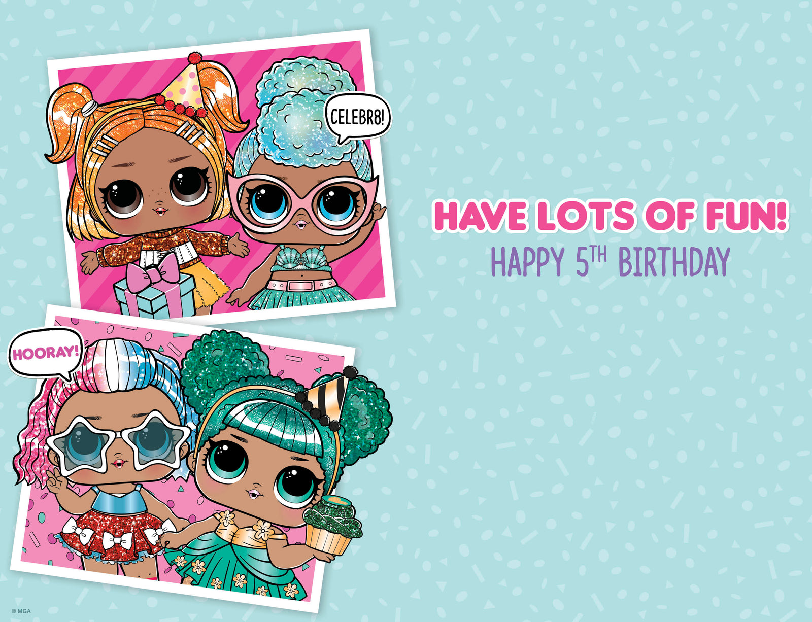 LOL Surprise Age 5 Birthday Card Official Product