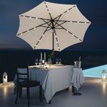 2.7m Patio Led Umbrella W/ Tilt/crank | Cream