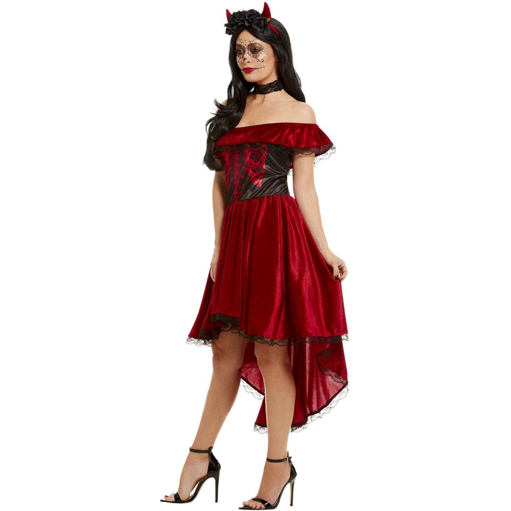 Day Of The Dead Devil Costume, Womens | Small