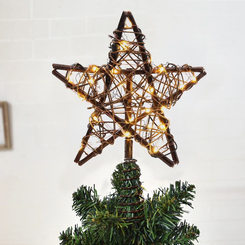 Decorative Star-shaped Christmas Tree Topper With Led Lights