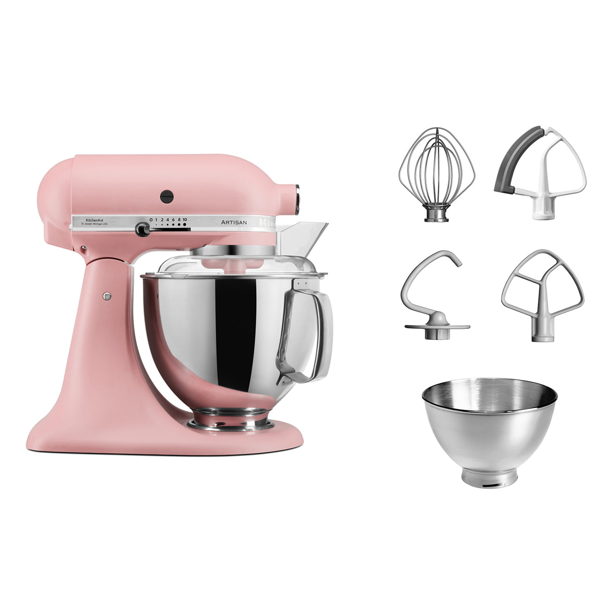 175 Artisan Stand Mixer With Premium Accessories | Dusky Pink