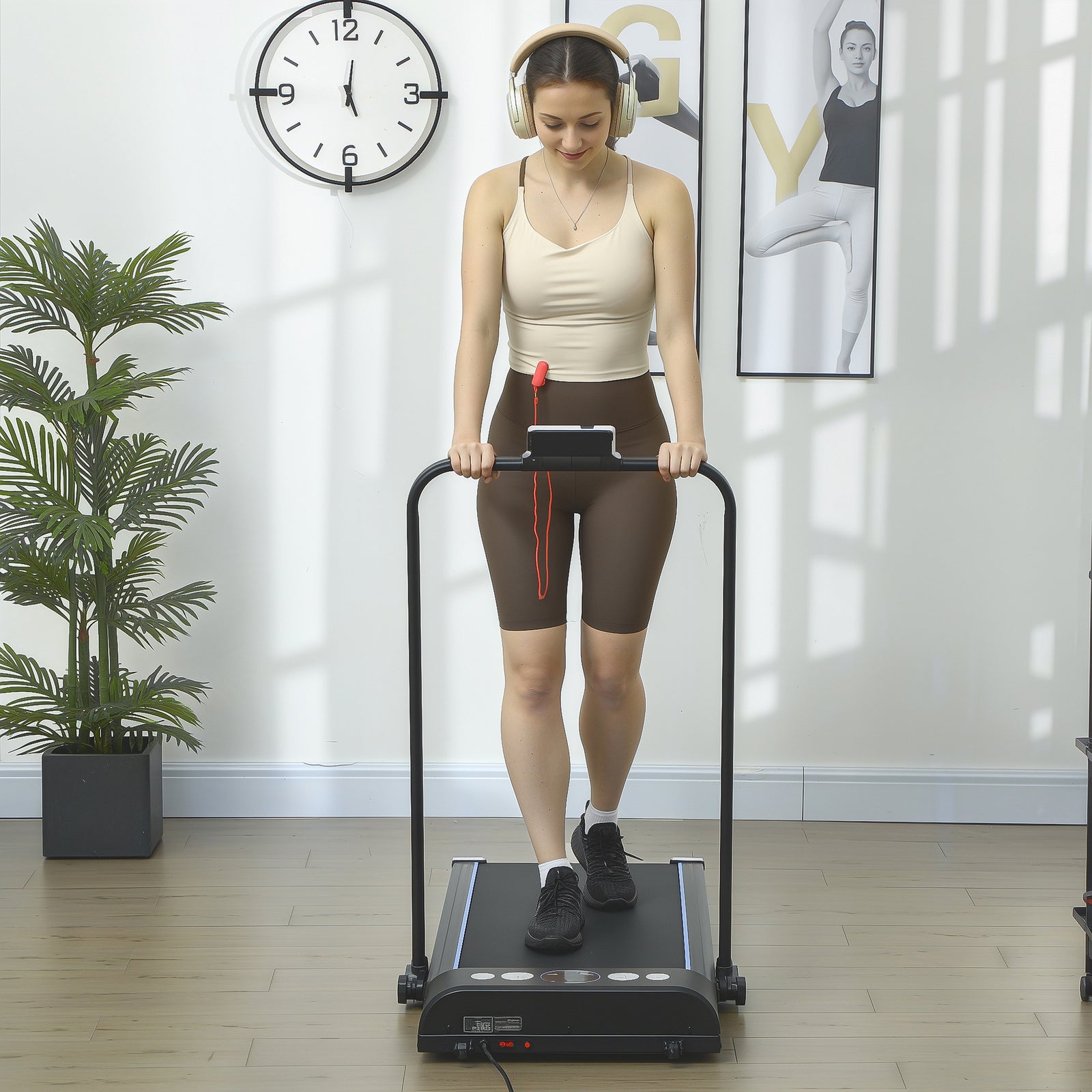 Foldable Walking Treadmill W/ Led Display | Blue