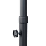 2m Half Balcony Parasol W/ Double Canopy & Base | Dark Gray