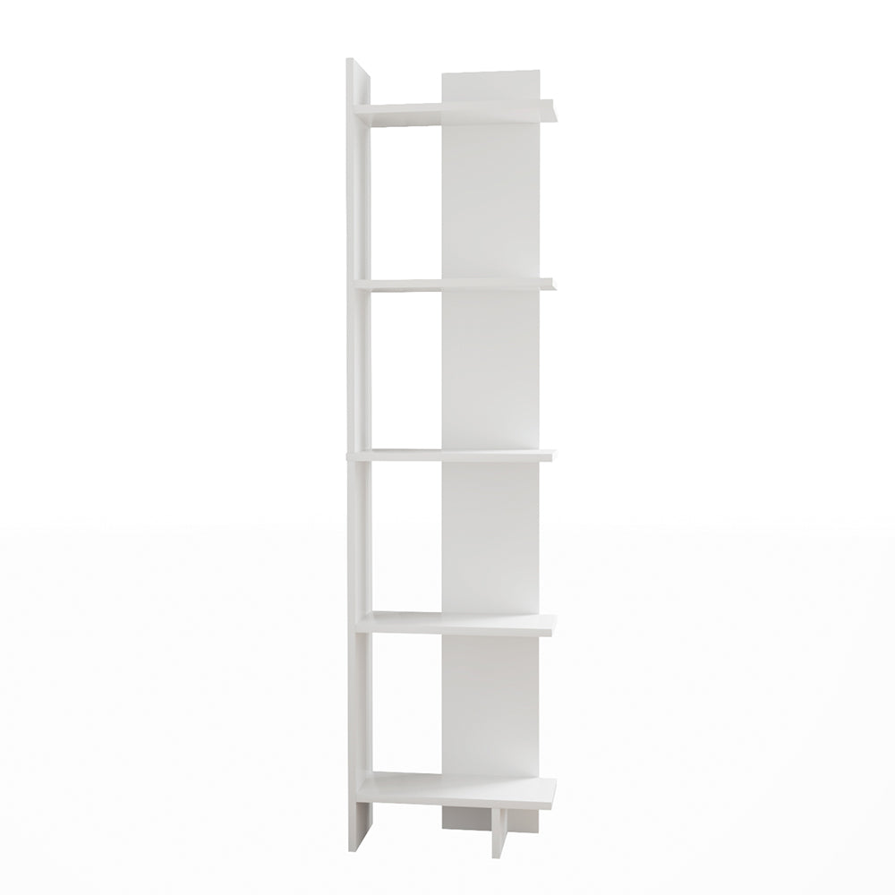 Modern 5-tier Corner Bookshelf Shelf Unit