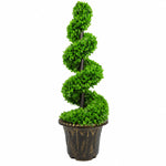 90cm Green Large  Spiral With Decorative Planter