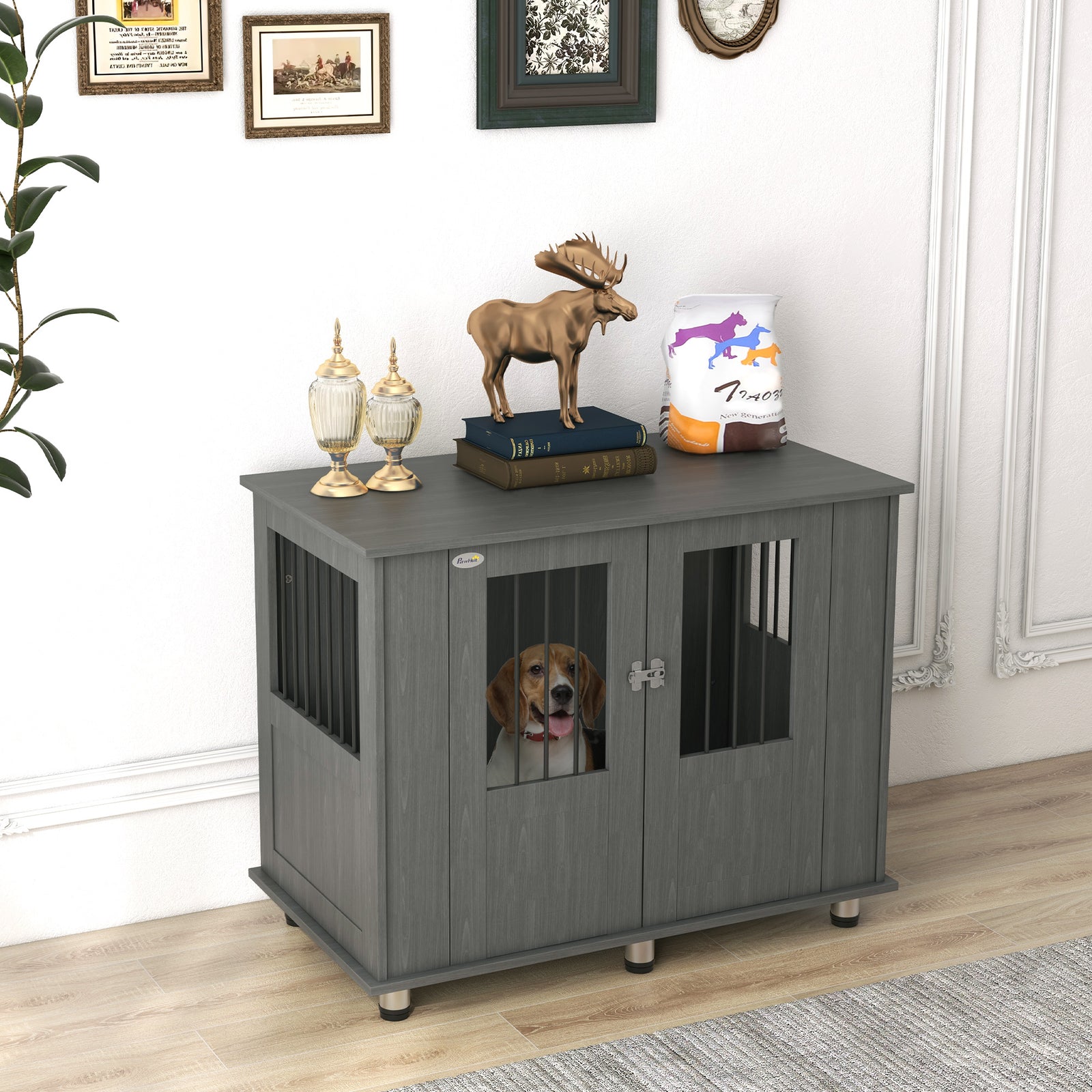 Dog Crate End Table W/ Magnetic Door - Small Dogs