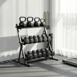SPORTNOW Dumbbell Rack 3-tier Weight Organiser For Home Gym 200 Kg Capacity