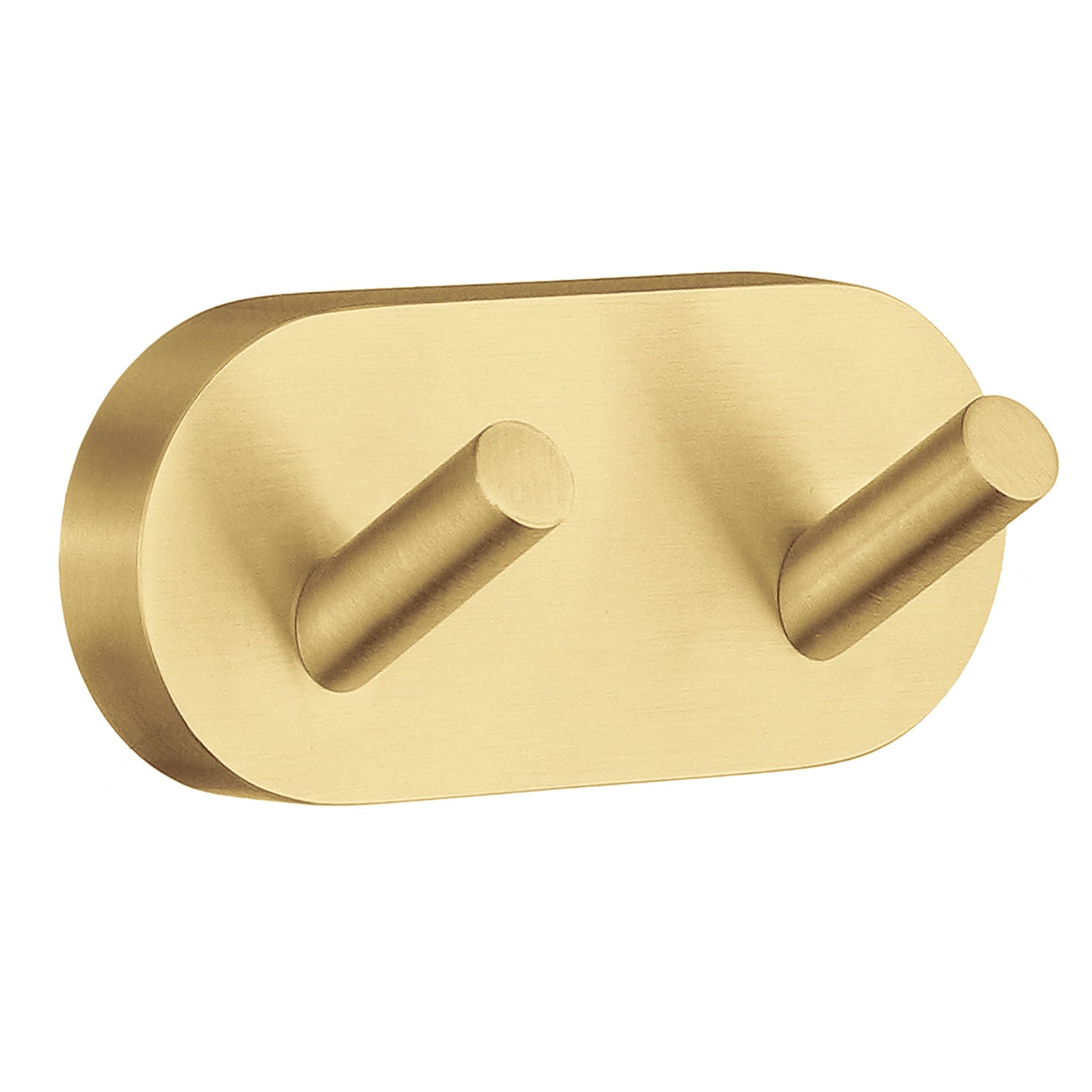Towel Hooks Wall Mounted Storage Non-rust Brass Core | Double | Brushed Brass