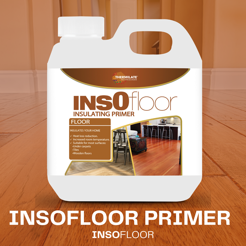 Insofloor Floor Primer - Insulating, Energy Saving & Anti-condesation Primer For Floors & Tiles - Additive | 1L | Clear