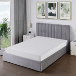 Corwin Grey Velvet Ottoman Storage Bed Frame - 4 Sizes Available | King