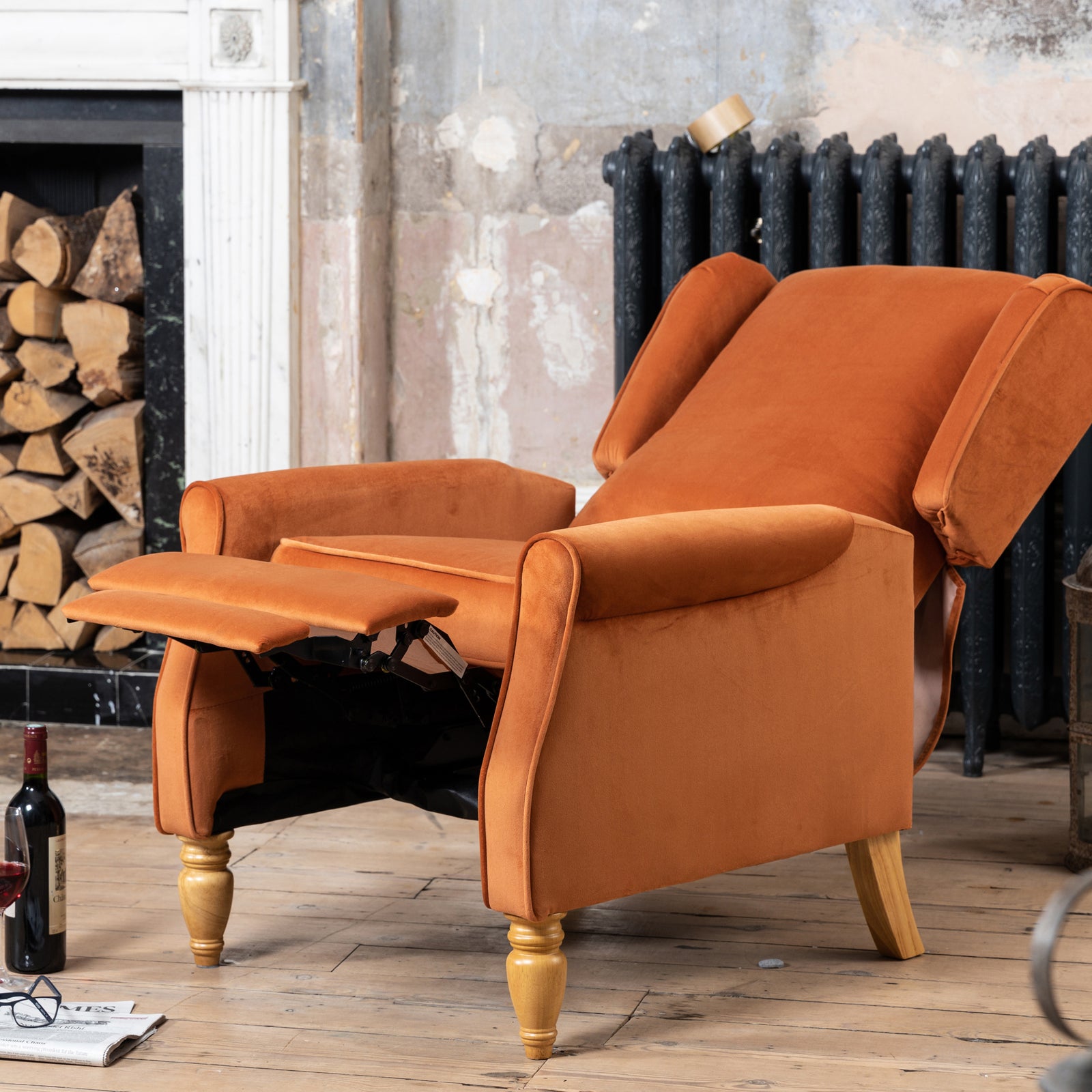 Barksdale Recliner Armchair | Orange