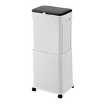 20l Adjustable Height Trash Bin With Flip-top Lid, Sealed Odour Control, And Omni-directional Wheels, White