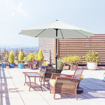 2.7m Parasol With Tilt And Crank | White