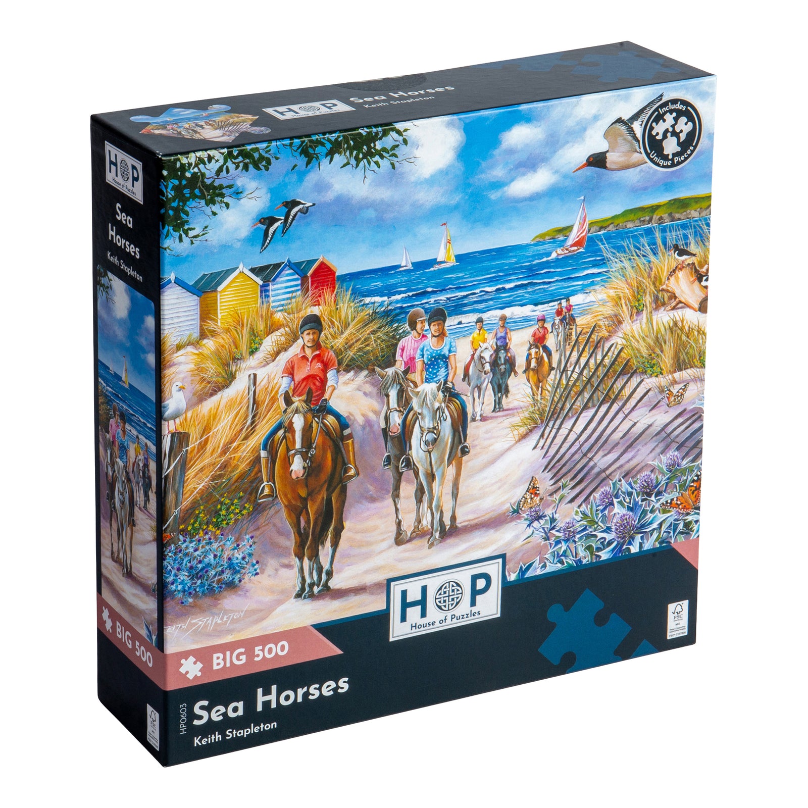 Sea Horses - Big 500 Piece Jigsaw Puzzle For Adults, With Extra Large Pieces