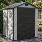 6x6 Ft Outdoor Garden Plastic Storage Shed | Black