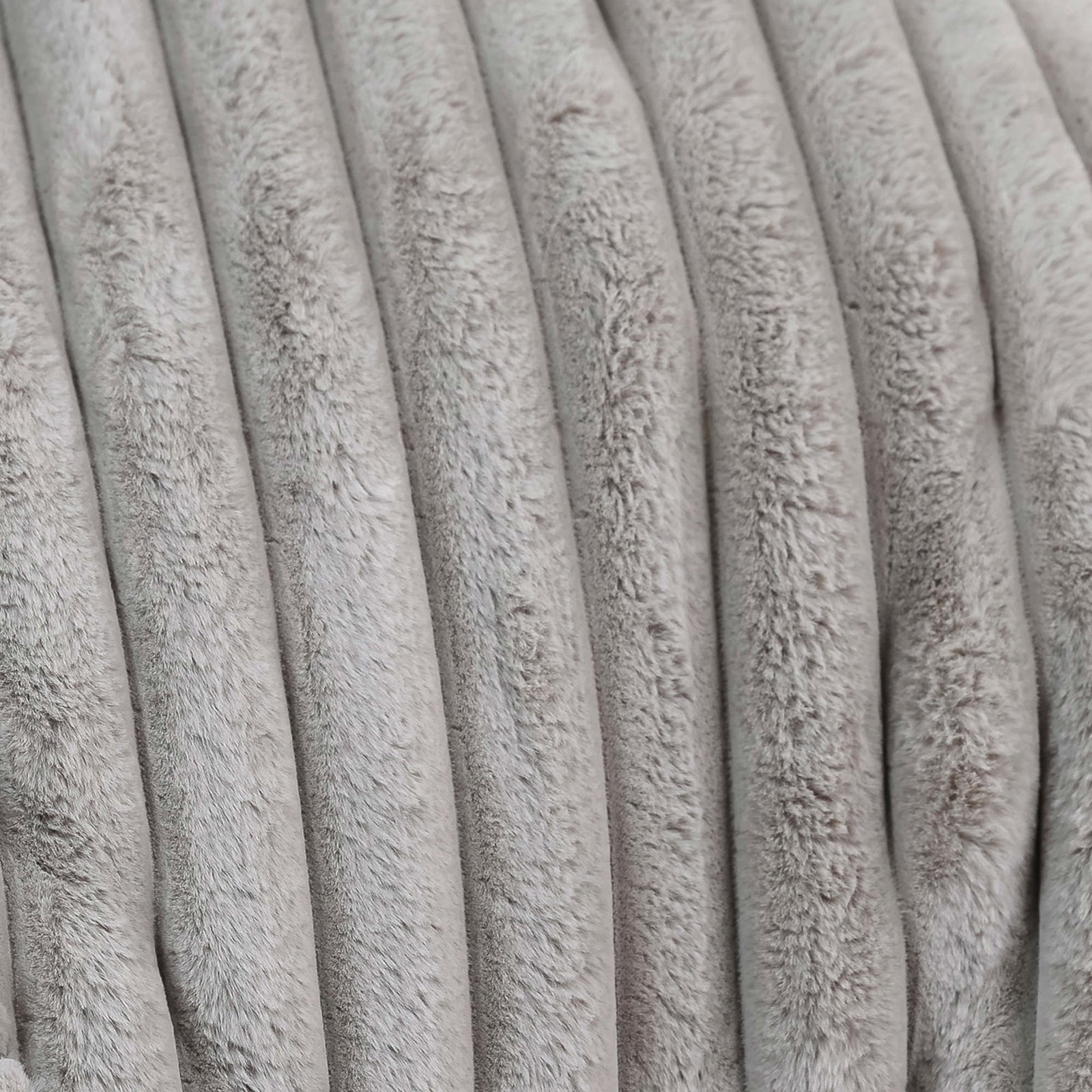 Classic Ribbed Faux Fur Bean Bag Chair | Gray