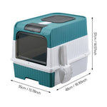 Large Fully Enclosed Cat Litter Box With Uv Sterilization