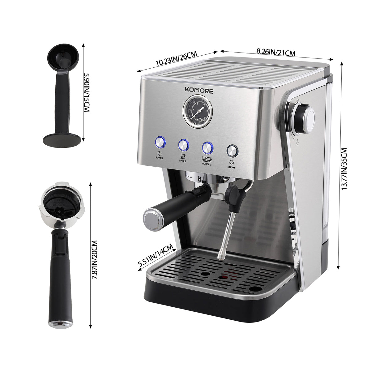 20 Bar Coffee Espresso Machine With Milk Frother