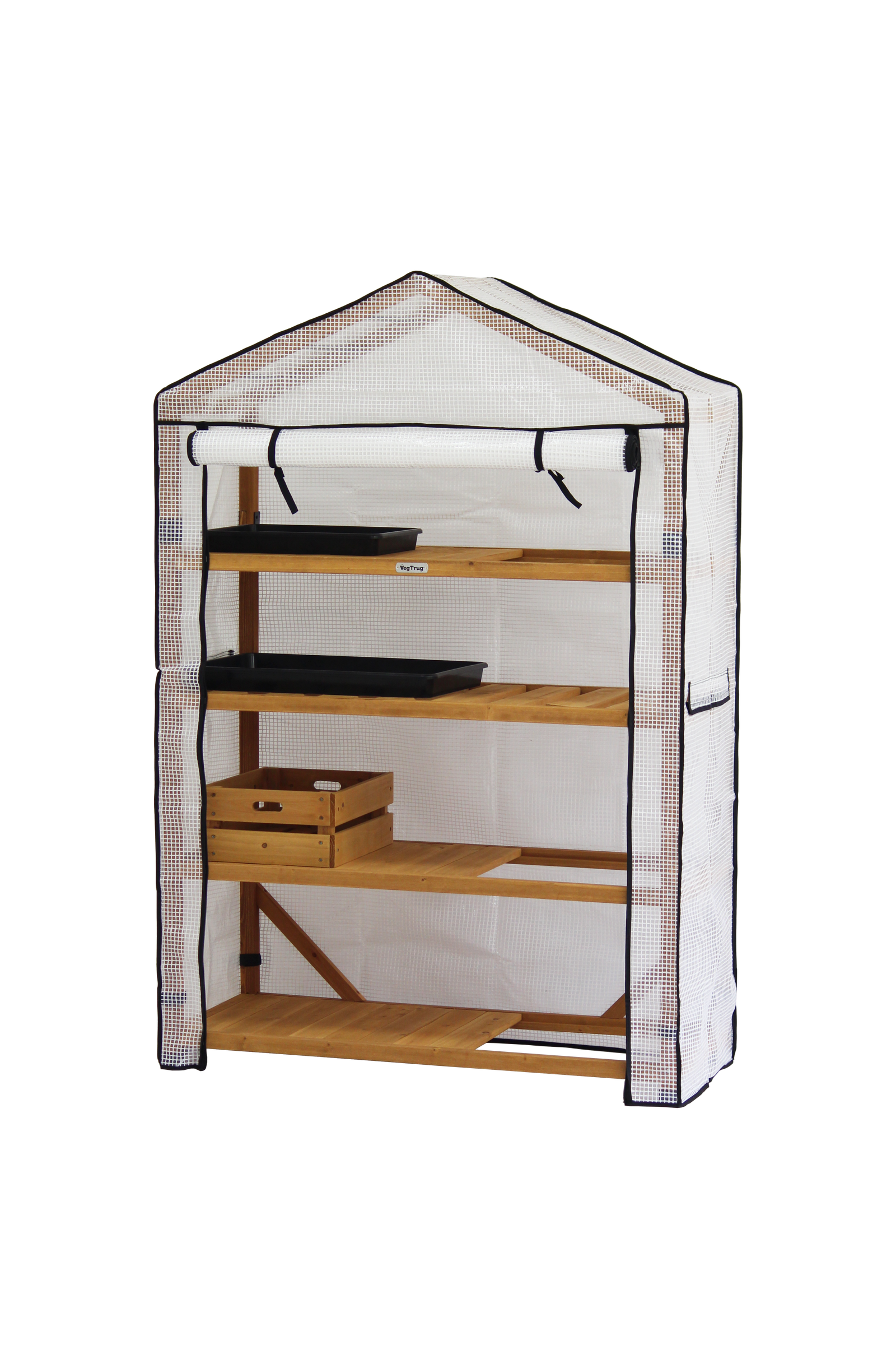 Nursery Greenhouse 4 Tier Wide | Natural