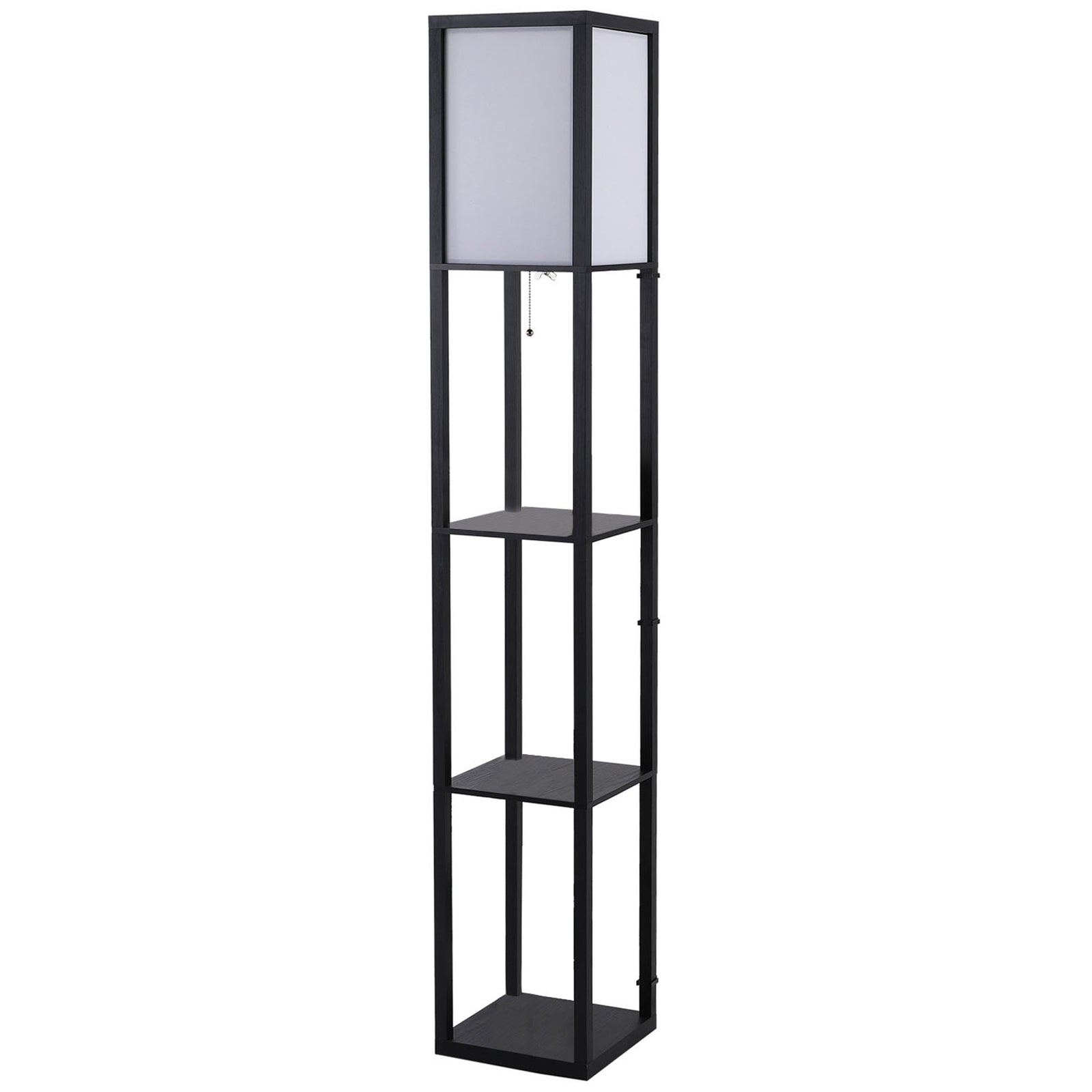 Floor Lamp Reading Lamp With 3 Tier Storage Shelf Fabric