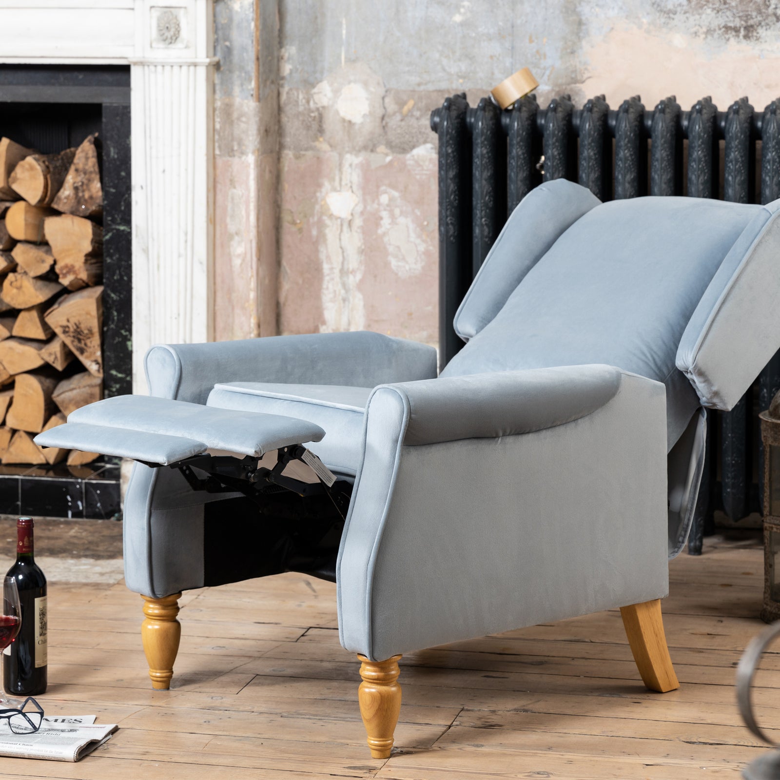 Barksdale Recliner Armchair | Light Blue