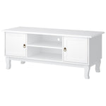 Tv Stand Unit Corner Table Ivory White