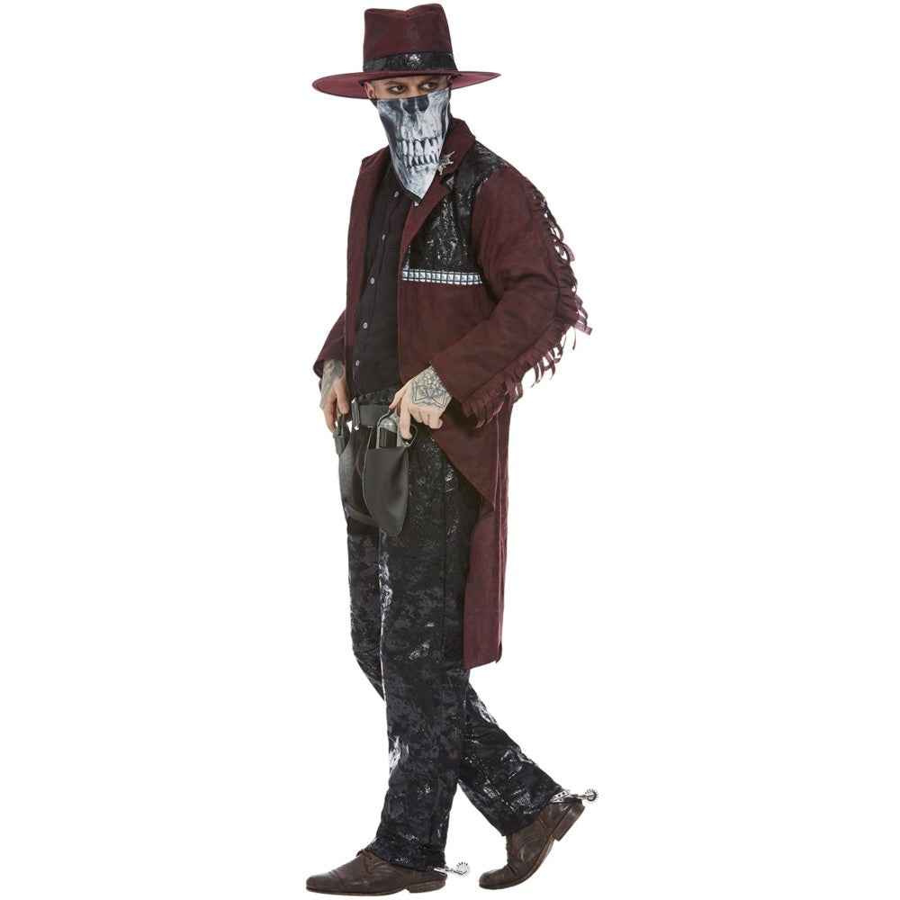 Mens Deluxe Dark Spirit Western Cowboy Costume | Large