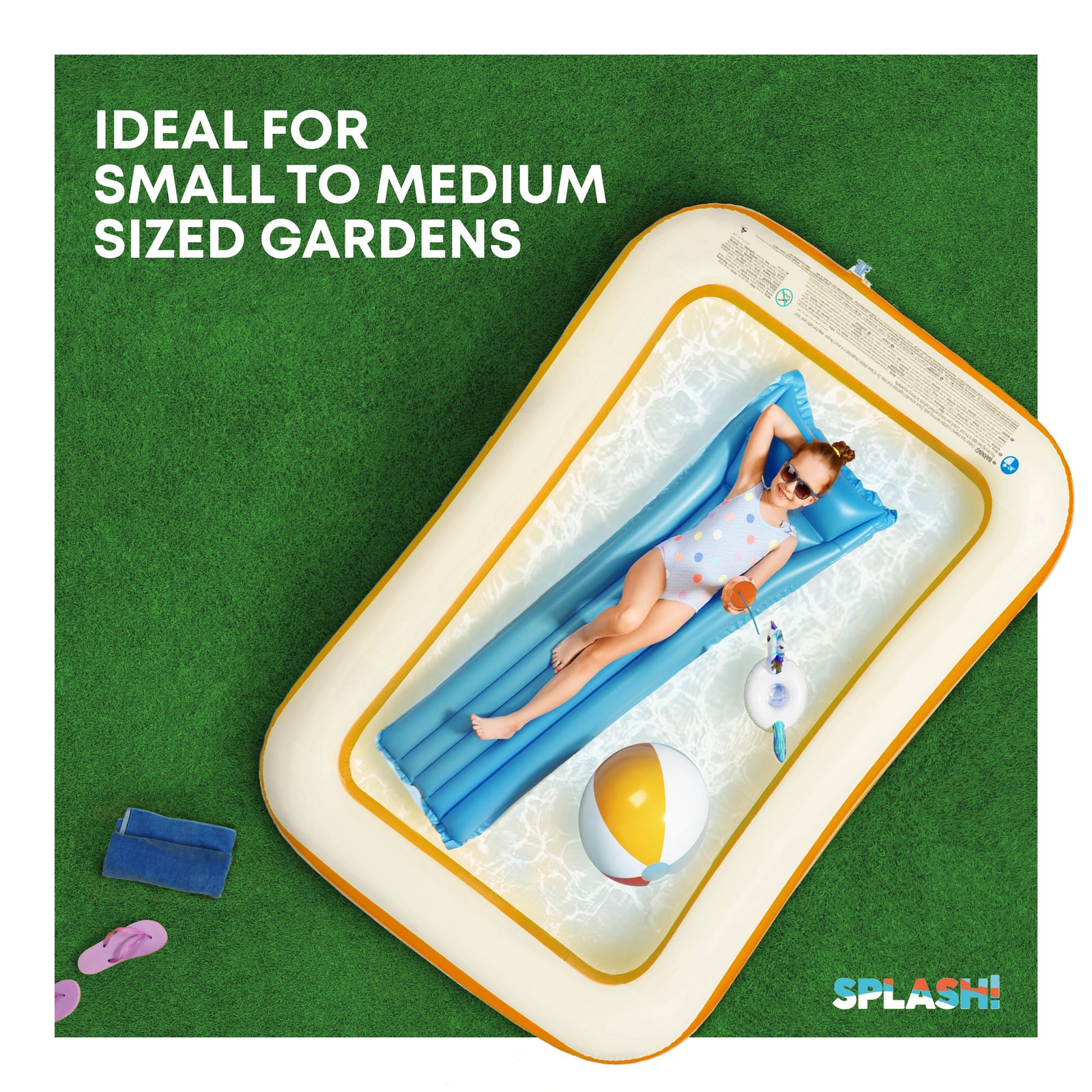 Sunburst Inflatable Paddling Pool - 6.5ft
