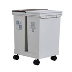 24l/40l Dual Compartment Trash Can With Lids And Wheels – Dry And Wet Waste Separation | Small