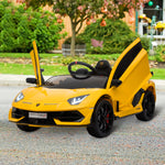 Lamborghini Svj 12v Ride-on Car W/ Lights Music Remote 3-8 Yrs | Yellow