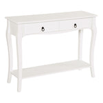 Console Table Sofa Side Desk With Storage Shelves Drawers