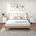Bedside Table Set Of 2, Bedside Cabinet W/ 3 Drawers