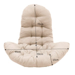 Hanging Egg Chair Thick Cushion Swing Chair Pad | Camel