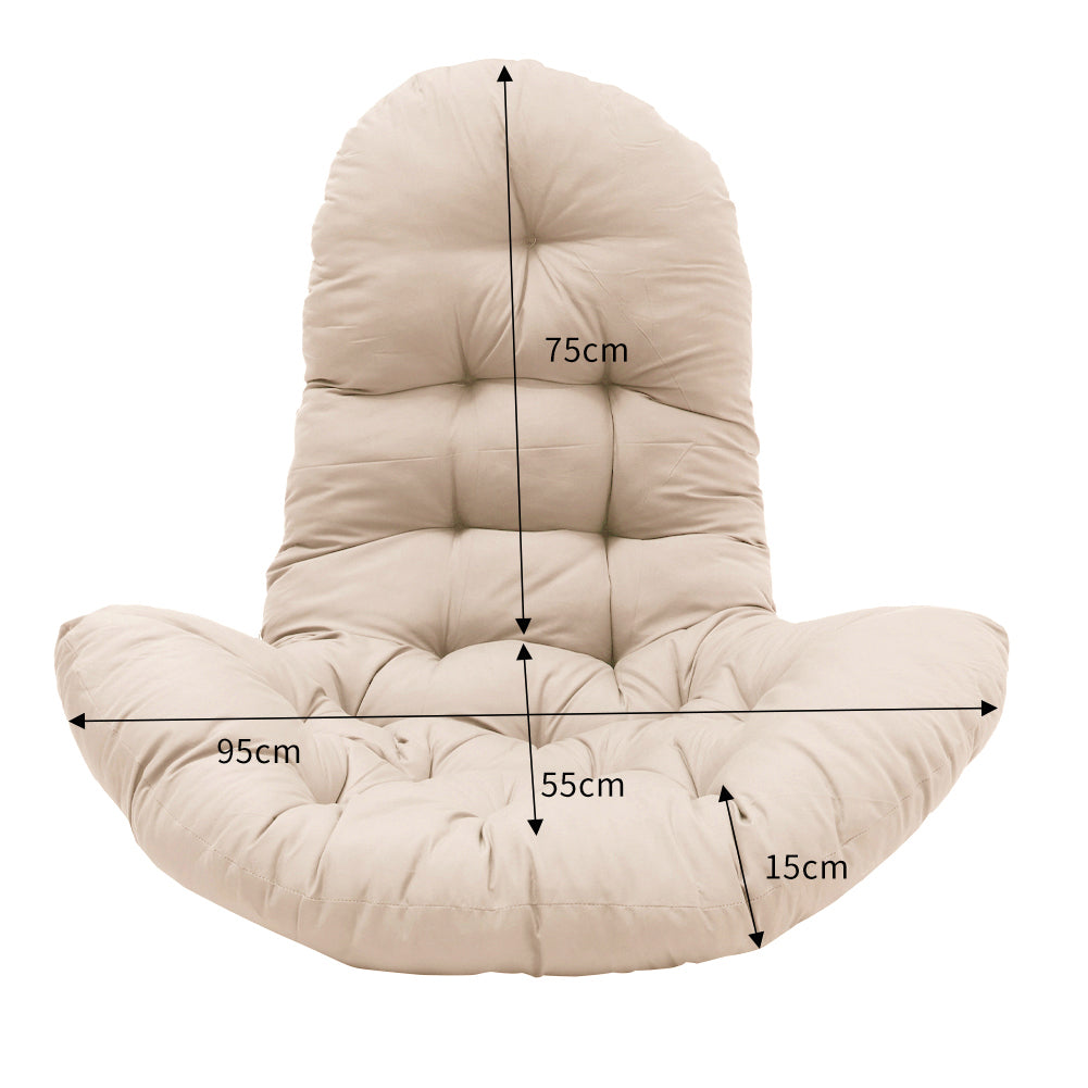 Hanging Egg Chair Thick Cushion Swing Chair Pad | Camel