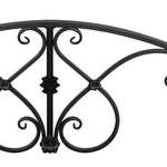 102lx48wx49h Metal Garden Bridge With Railings, Black
