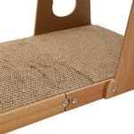 L-shaped Cat Scratcher With Sisal Ball And Horizontal Posts Multi-angle Cat Climbing & Scratching Toy