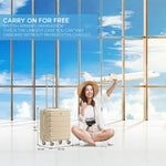 56x45x25cm Large Cabin Carry On Case - Overhead Luggage Suitcase - 4 Spinner Wheels - Abs Shell | 56 x 45 x 25cm | Champagne