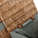 Light Steamed Square Laundry Basket With Grey Sage Lining | Small