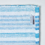 Handloomed Striped Cotton Bath Mat | 40 x 60cm | Blue
