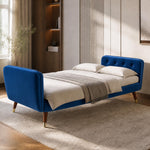 Victoria Velvet Sofa Bed 3 Seater | Blue