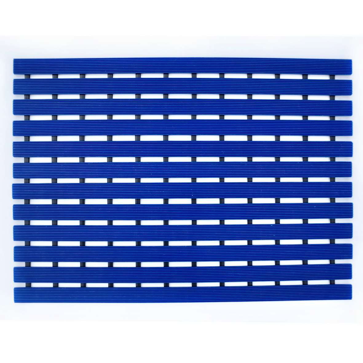 Non-slip Pvc Duckboard Shower Mat  - 61cm X 43cm | Blue