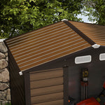 4.3 X  6.2ft Garden Metal Shed,ventilation Slots For Garden