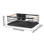 Kitchen Dish Drying Rack Iron Iron Dish Drainer | Black