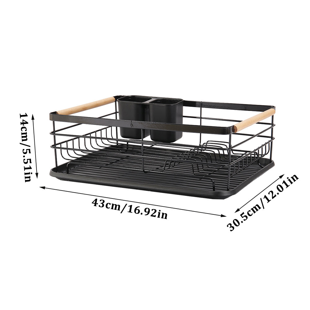 Kitchen Dish Drying Rack Iron Iron Dish Drainer | Black