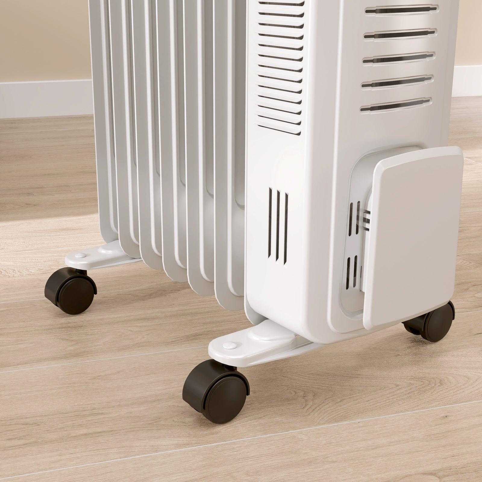 7/9/11fin Portable Oil Filled Heater Energy Efficient | Small | White
