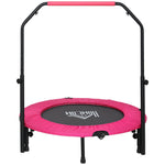 40" Foldable Mini Trampoline W/ Adjustable Handle,for Cardio