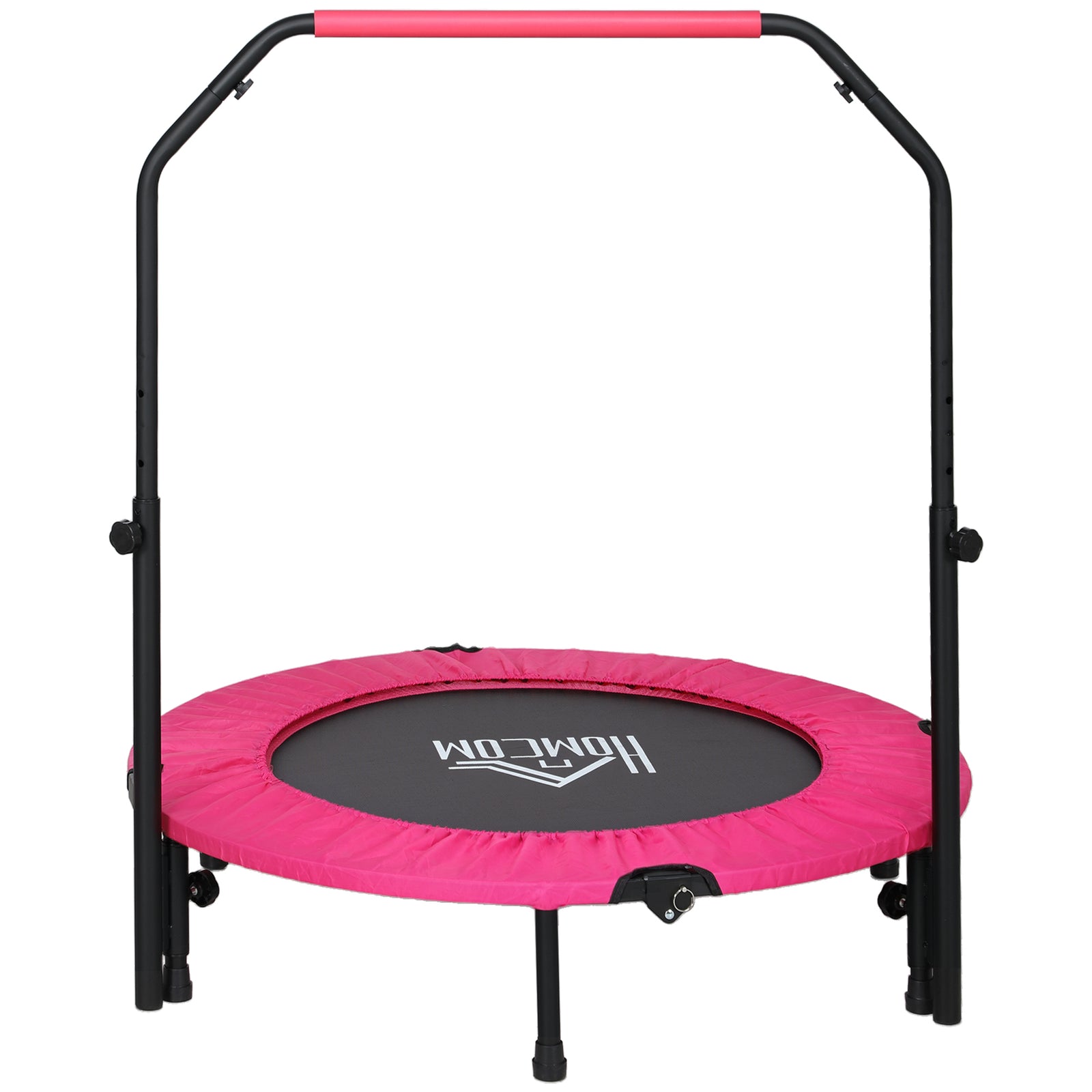 40" Foldable Mini Trampoline W/ Adjustable Handle,for Cardio